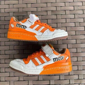 adidas M&M'S Brand Forum Low 84 Velcro Laces Shoes‎ Youth Size 3.5